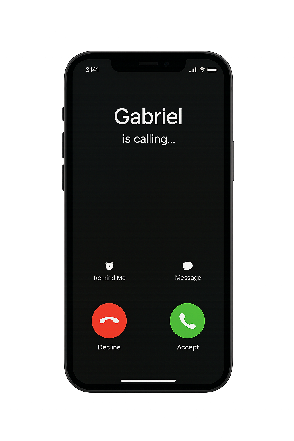 iPhone showing Gabriel app interface